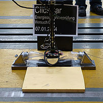 Energy absorption test for PET pipe material